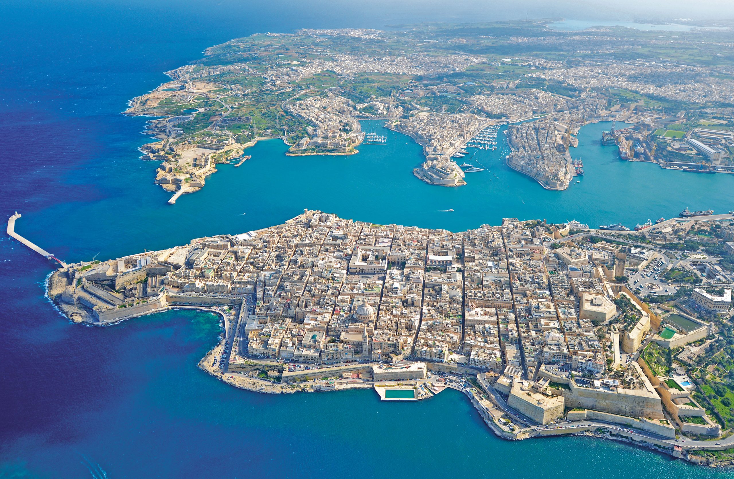 Malta widziana z lotu ptaka